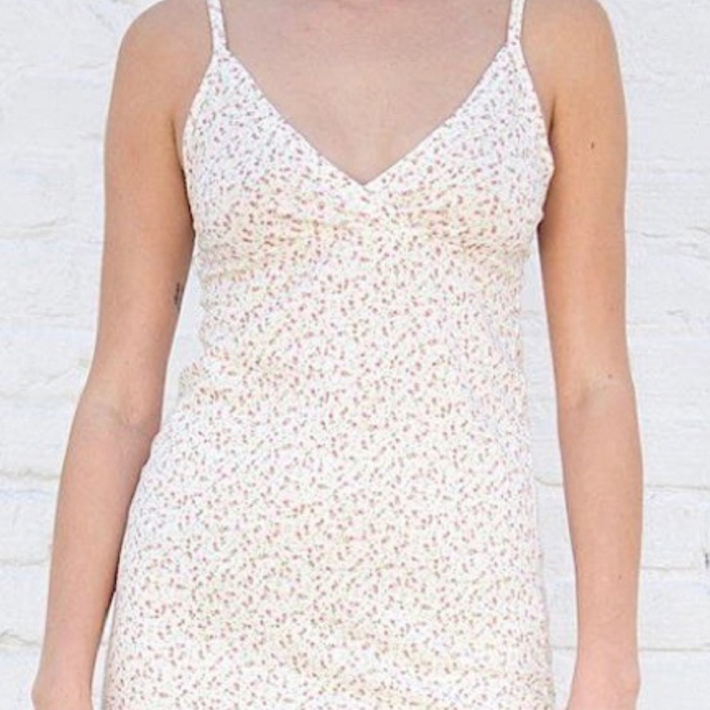 Brandy Melville Amara Dress White Pink Floral